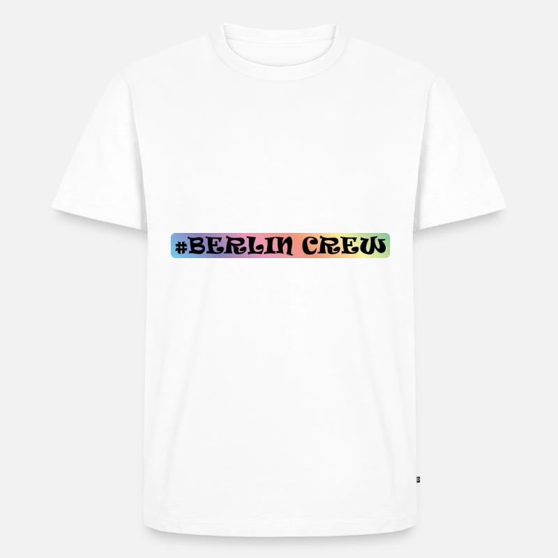 Berlin Crew - Männer Premium Bio T-Shirt - Weiß