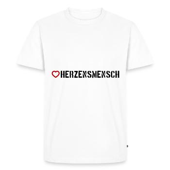 Cœur sincère - T-shirt Premium bio Homme - blanc - Devant - Nico (187cm)