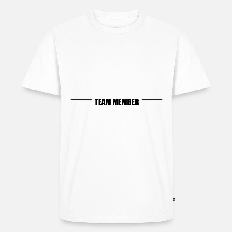 Team Mitglied - Männer Premium Bio T-Shirt - Weiß