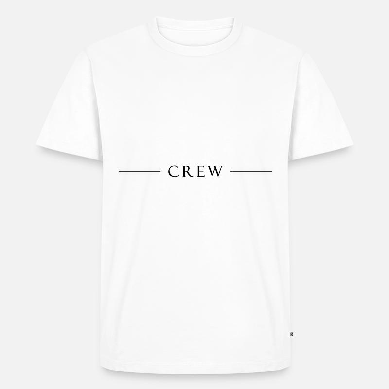 Crew Design - Männer Premium Bio T-Shirt - Weiß