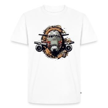 Shark transit plane - Men's Premium Organic T-Shirt - white - Front - Nico (187cm)