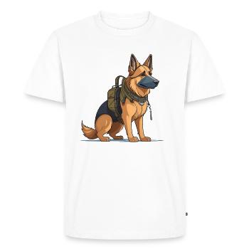 Chien de berger - T-shirt Premium bio Homme - blanc - Devant - Nico (187cm)