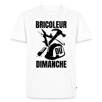 Bricoleur du dimanche 4 - T-shirt Premium bio Homme - blanc - Devant - Nico (187cm)