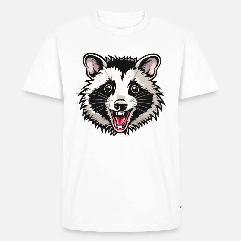 Opossum - Männer Premium Bio T-Shirt - Weiß