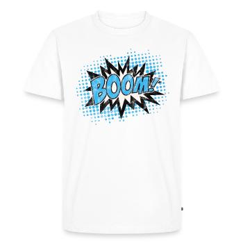 BD Vintage Boom Explosion - T-shirt Premium bio Homme - blanc - Devant - Nico (187cm)