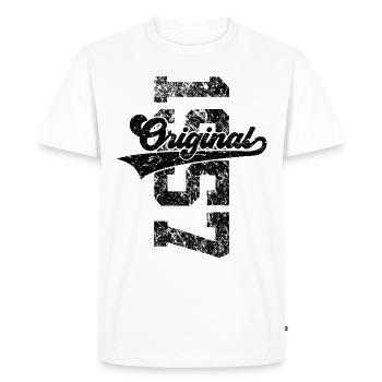 69E ANNIVERSAIRE ORIGINAL 1957 - T-shirt Premium bio Homme - blanc - Devant - Nico (187cm)