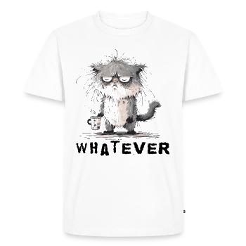 Mürrisch Katze - Männer Premium Bio T-Shirt - Weiß - Vorne - Nico (187cm)