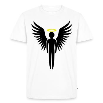 Symbole de l’ange - T-shirt Premium bio Homme - blanc - Devant - Nico (187cm)