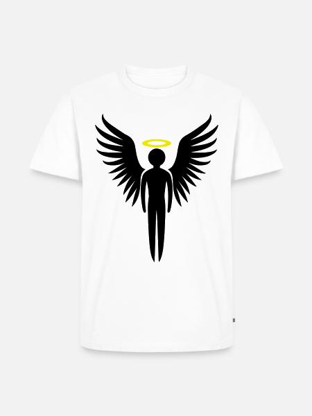 Engel Symbol - Männer Premium Bio T-Shirt - Weiß