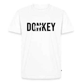 Âne âne - T-shirt Premium bio Homme - blanc - Devant - Nico (187cm)