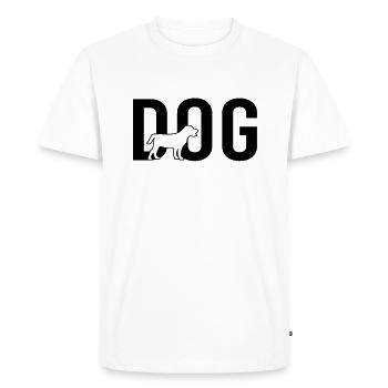 Chien chien - T-shirt Premium bio Homme - blanc - Devant - Nico (187cm)