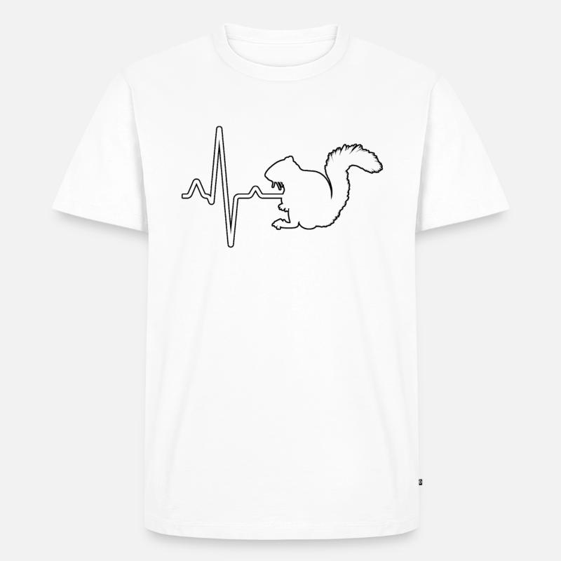 Eichhörnchen Herzschlag - Männer Premium Bio T-Shirt - Weiß
