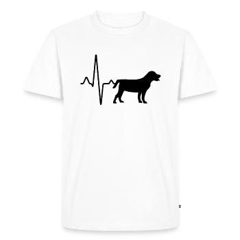 Battement de cœur de chien - T-shirt Premium bio Homme - blanc - Devant - Nico (187cm)
