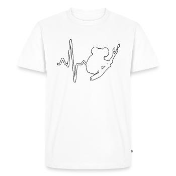 Koala Heartbeat - T-shirt Premium bio Homme - blanc - Devant - Nico (187cm)