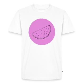Pastèque - T-shirt Premium bio Homme - blanc - Devant - Nico (187cm)