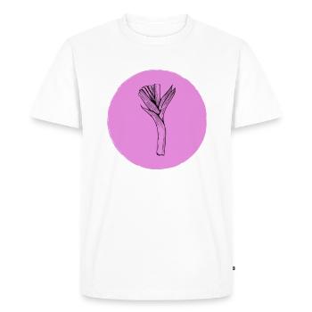 Leek - Men's Premium Organic T-Shirt - white - Front - Nico (187cm)