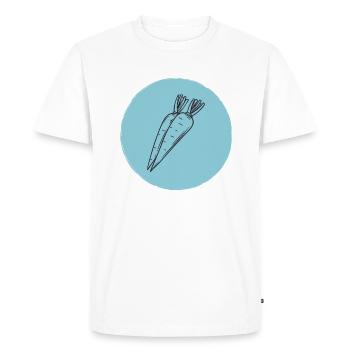 Carrot - Men's Premium Organic T-Shirt - white - Front - Nico (187cm)