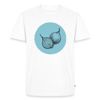 Oignon - T-shirt Premium bio Homme - blanc - Devant - Nico (187cm)