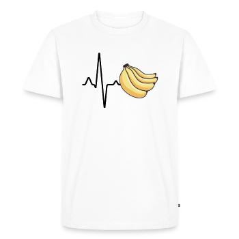 Banana Heartbeat - T-shirt Premium bio Homme - blanc - Devant - Nico (187cm)