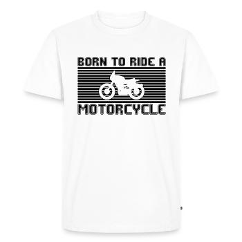 Motorcycle - Men's Premium Organic T-Shirt - white - Front - Nico (187cm)
