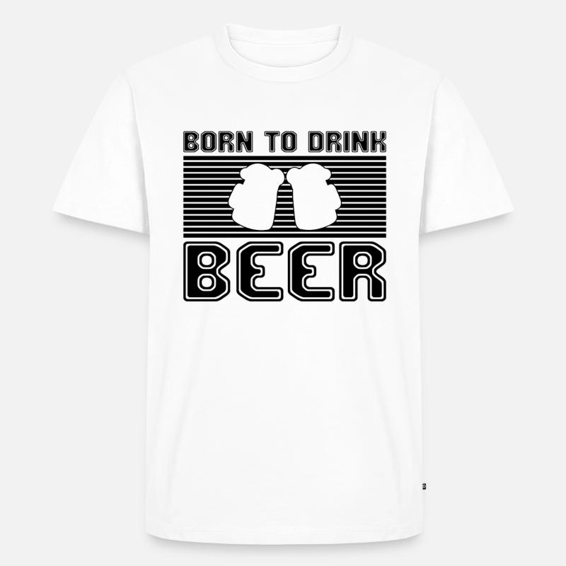 bier - Männer Premium Bio T-Shirt - Weiß