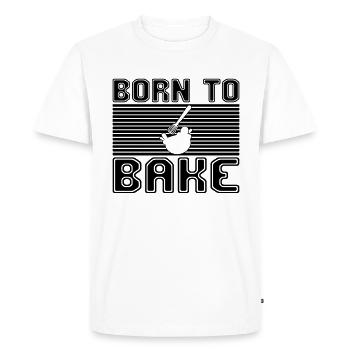 Bake - Men's Premium Organic T-Shirt - white - Front - Nico (187cm)