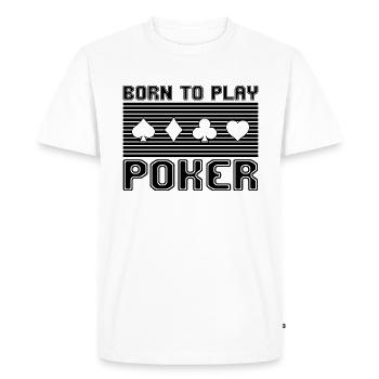 Poker - Men's Premium Organic T-Shirt - white - Front - Nico (187cm)