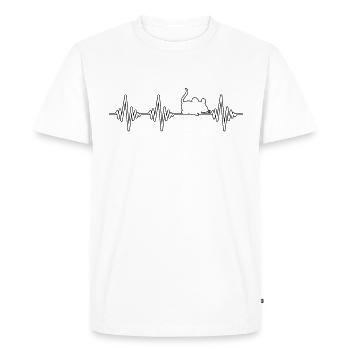 Battement de cœur de la souris - T-shirt Premium bio Homme - blanc - Devant - Nico (187cm)
