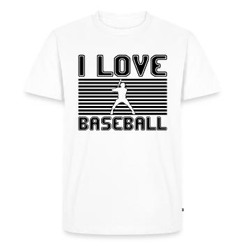 I love baseball - Men's Premium Organic T-Shirt - white - Front - Nico (187cm)