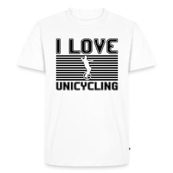 J’adore le monocyclisme - T-shirt Premium bio Homme - blanc - Devant - Nico (187cm)