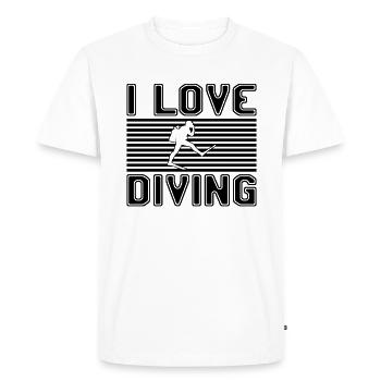 I love diving - Men's Premium Organic T-Shirt - white - Front - Nico (187cm)