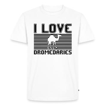I love dromedaries - Men's Premium Organic T-Shirt - white - Front - Nico (187cm)