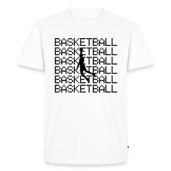 Basket-ball - T-shirt Premium bio Homme - blanc - Devant - Nico (187cm)