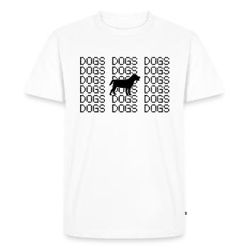 Canine - T-shirt Premium bio Homme - blanc - Devant - Nico (187cm)
