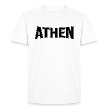 Athènes - T-shirt Premium bio Homme - blanc - Devant - Nico (187cm)