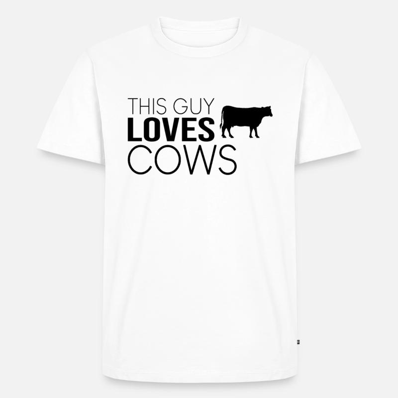 Typ Kuh Spruch - Männer Premium Bio T-Shirt - Weiß