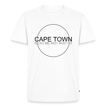 Cape Town Quote - Men's Premium Organic T-Shirt - white - Front - Nico (187cm)