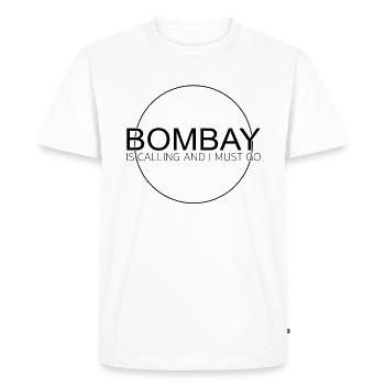 Bombay Saying - Men's Premium Organic T-Shirt - white - Front - Nico (187cm)