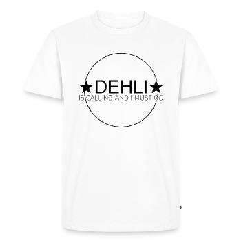 Delhi is calling - Men's Premium Organic T-Shirt - white - Front - Nico (187cm)