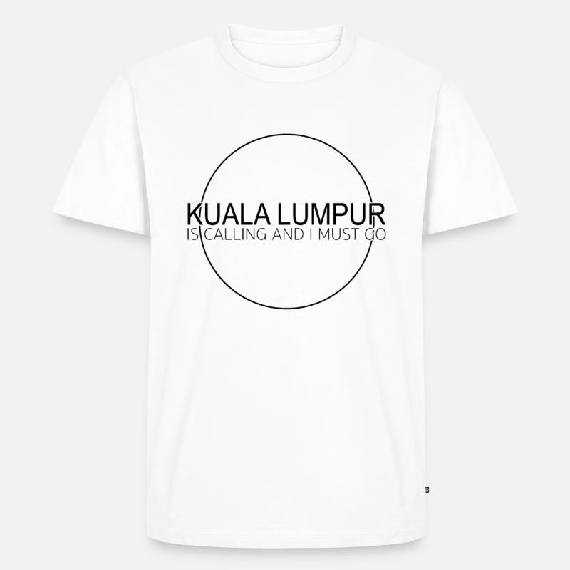 Kuala Lumpur spruch - Männer Premium Bio T-Shirt - Weiß
