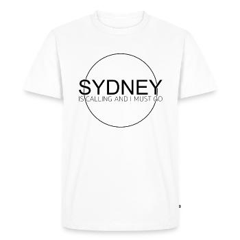 Citation de Sydney - T-shirt Premium bio Homme - blanc - Devant - Nico (187cm)