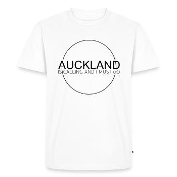 Dicton d’Auckland - T-shirt Premium bio Homme - blanc - Devant - Nico (187cm)