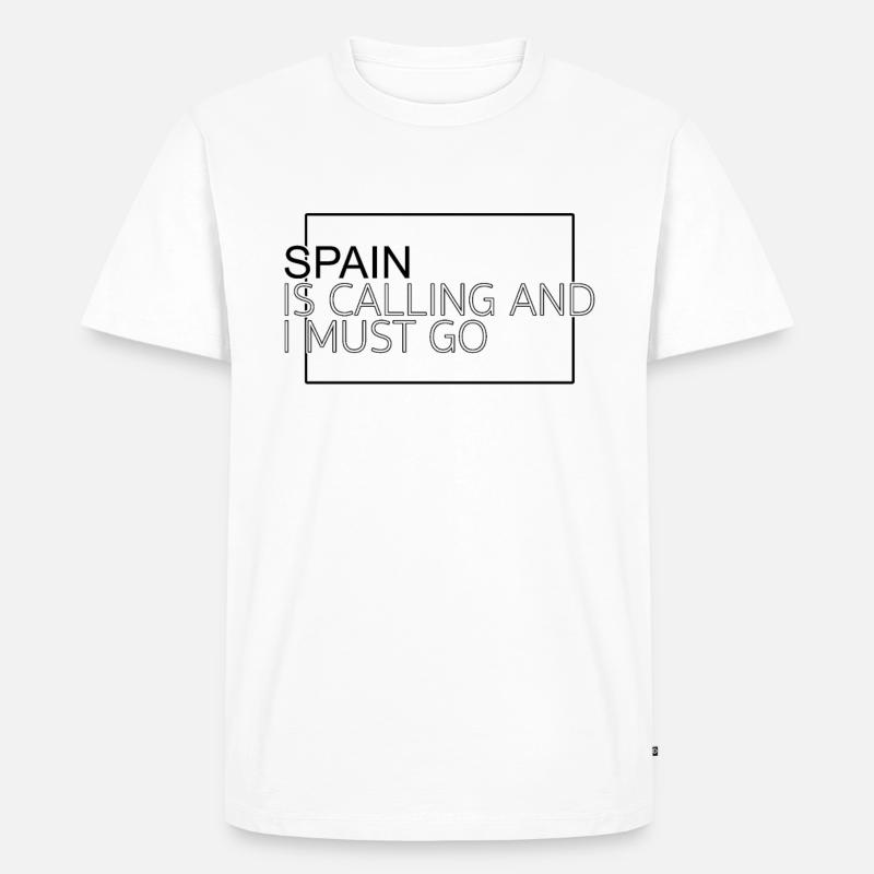Spanien Spruch - Männer Premium Bio T-Shirt - Weiß