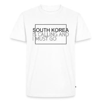 Corée du Sud - T-shirt Premium bio Homme - blanc - Devant - Nico (187cm)