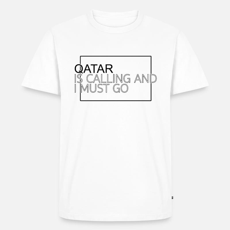 Katar Spruch - Männer Premium Bio T-Shirt - Weiß