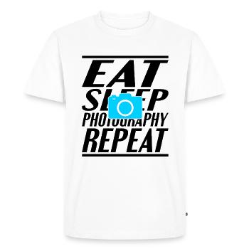 Photographie de sommeil alimentaire - T-shirt Premium bio Homme - blanc - Devant - Nico (187cm)