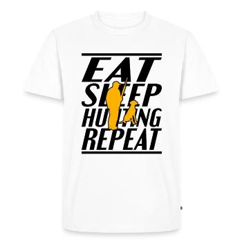 Chasse au sommeil alimentaire - T-shirt Premium bio Homme - blanc - Devant - Nico (187cm)