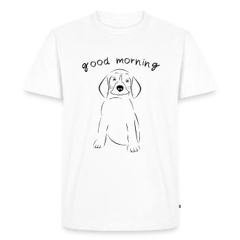 mignon chien animal de compagnie - T-shirt Premium bio Homme - blanc - Devant - Nico (187cm)