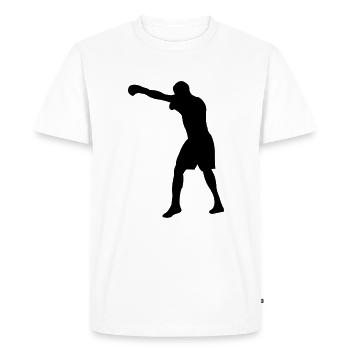 Boxe - T-shirt Premium bio Homme - blanc - Devant - Nico (187cm)