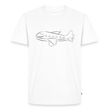 Aéronefs tirés - T-shirt Premium bio Homme - blanc - Devant - Nico (187cm)